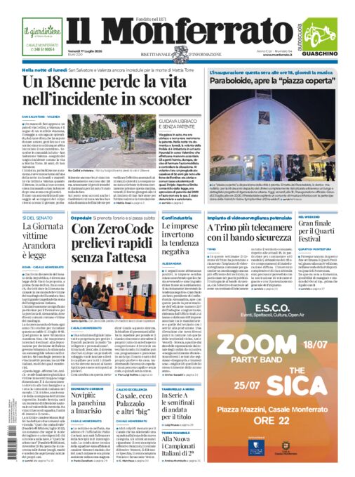 Il Monferrato - Edizione 54 del 17/07/2026